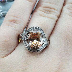 Fragrant Jewels Sz6 Champagne Peaches and Cream Ring